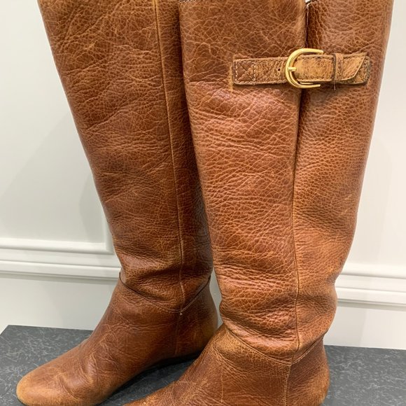 COPY - Steve Madden Intyce Cognac Wedge Boots Size 5 - Picture 4 of 4